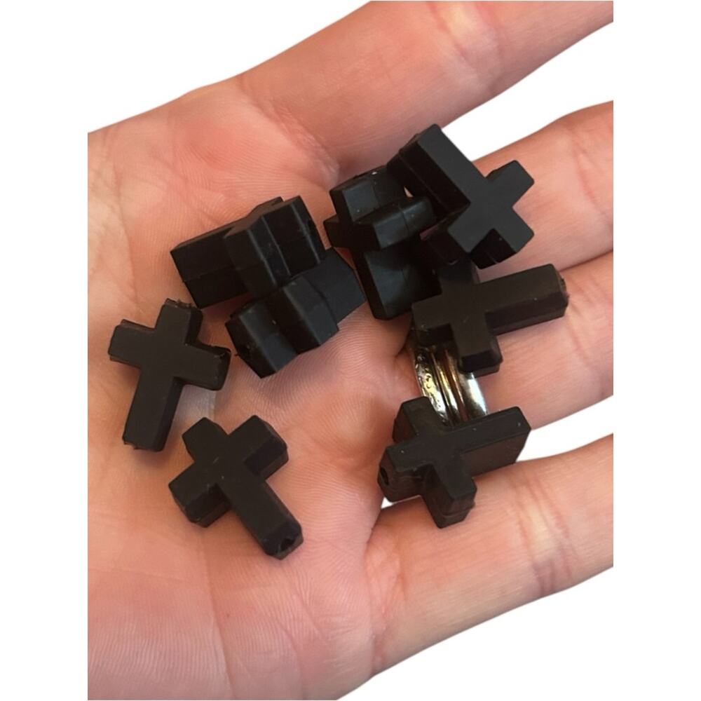Black Silicone Crosses | Lot of 100
